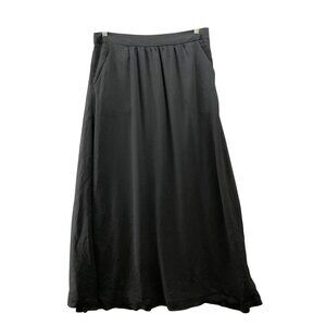 Gap Maxi Skirt Womens M Black Chiffon A-Line Pockets Lined Formal Pull On